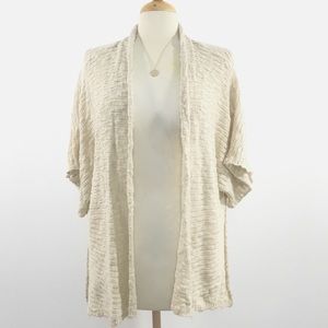 💜 Boutique boho cream knit flowy cardigan